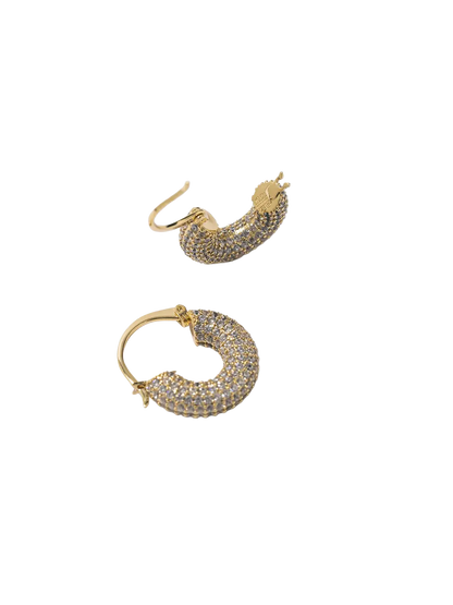 Small Diamond Hoops PEARL OCTOPUSS.Y BEBE Concept 
