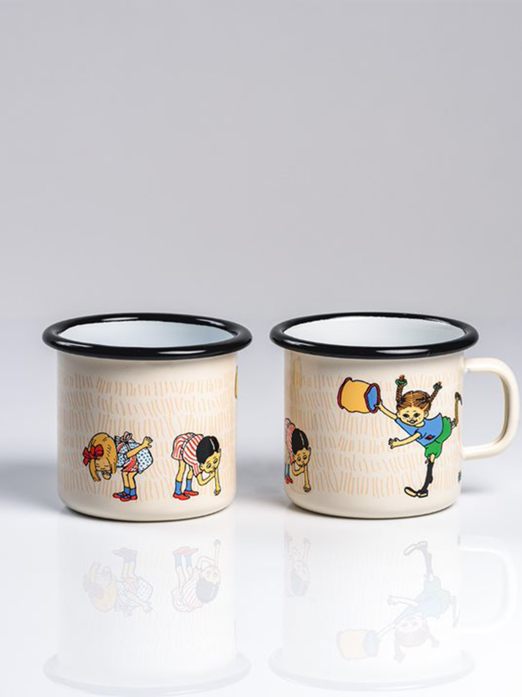 Emaliowany kubek retro Pippi 2.5 dl Muurla BEBE Concept 