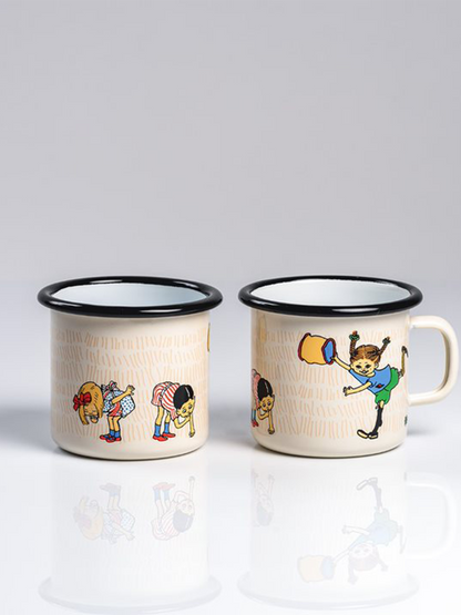 Emaliowany kubek retro Pippi 2.5 dl Muurla BEBE Concept 