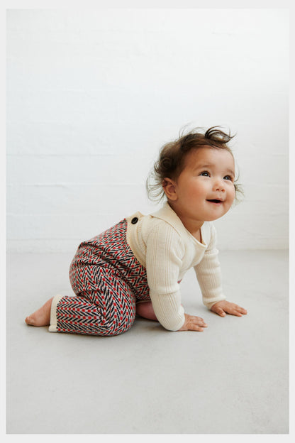 Spodenki z merino Baby Herringbone Overall FUB BEBE Concept 
