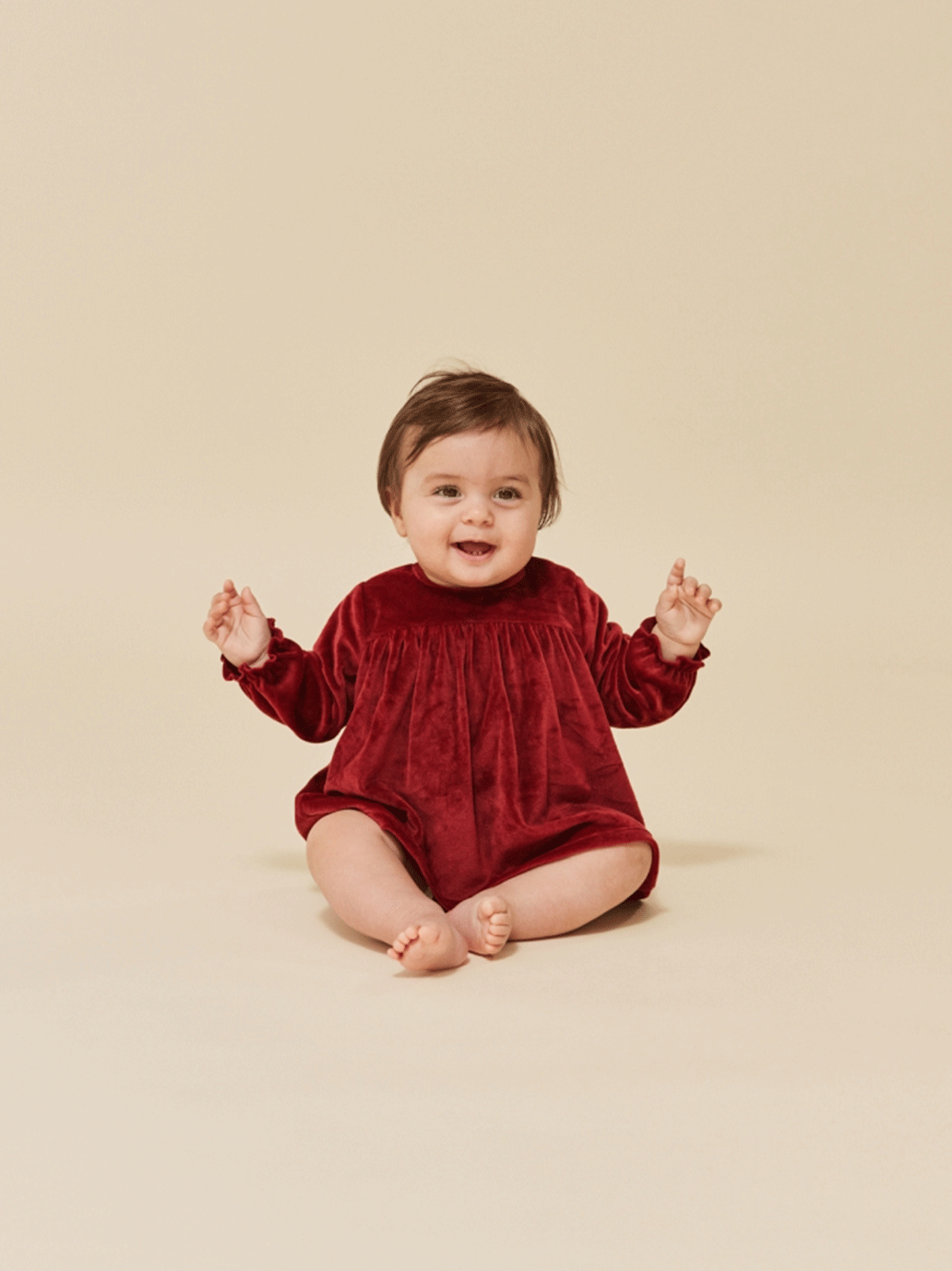 Aksamitna sukienka - rompers Jingle Romper Konges Slojd BEBE Concept 