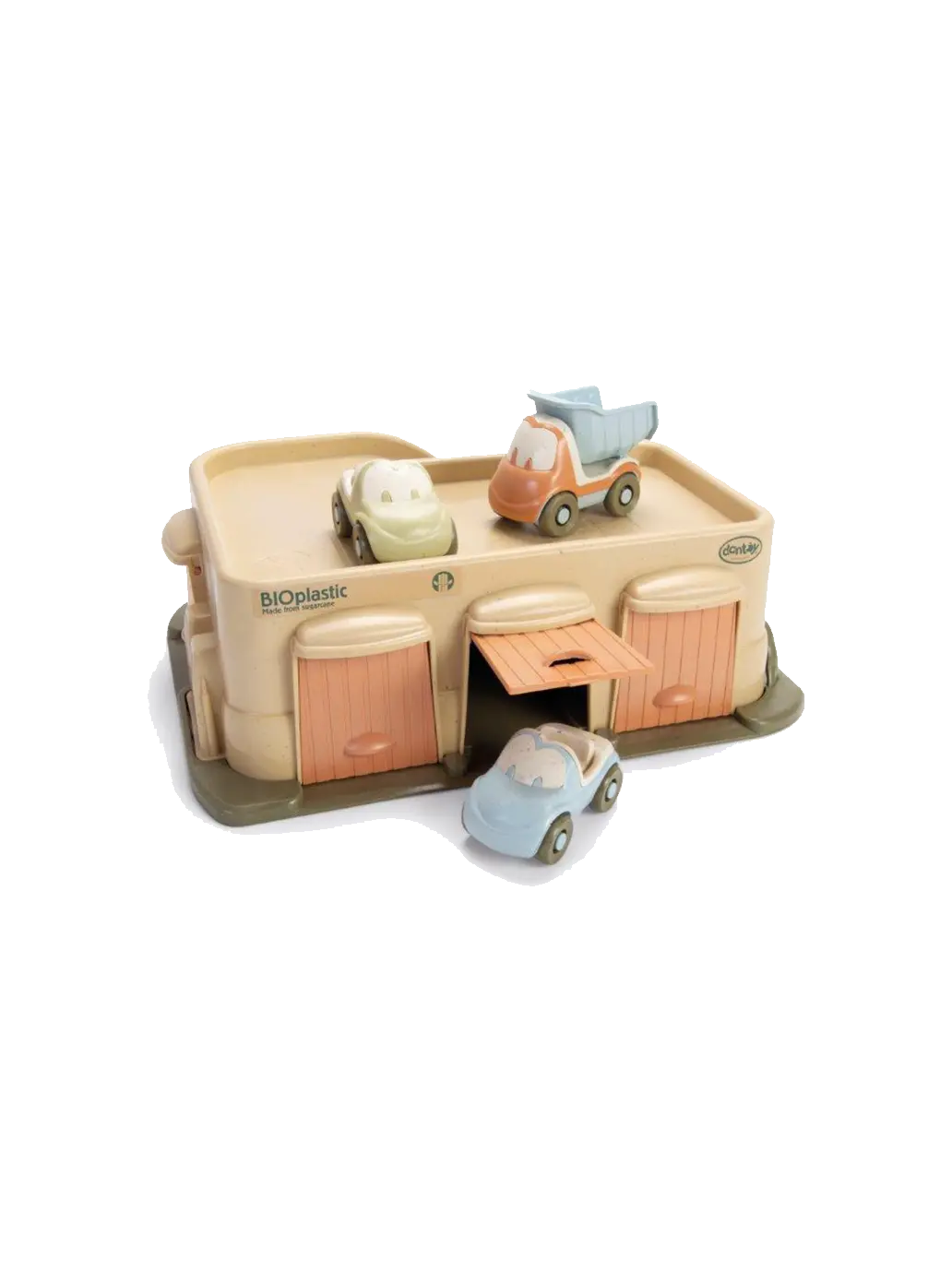garaż z 3 autkami z Bio plastiku Dantoy BEBE Concept 