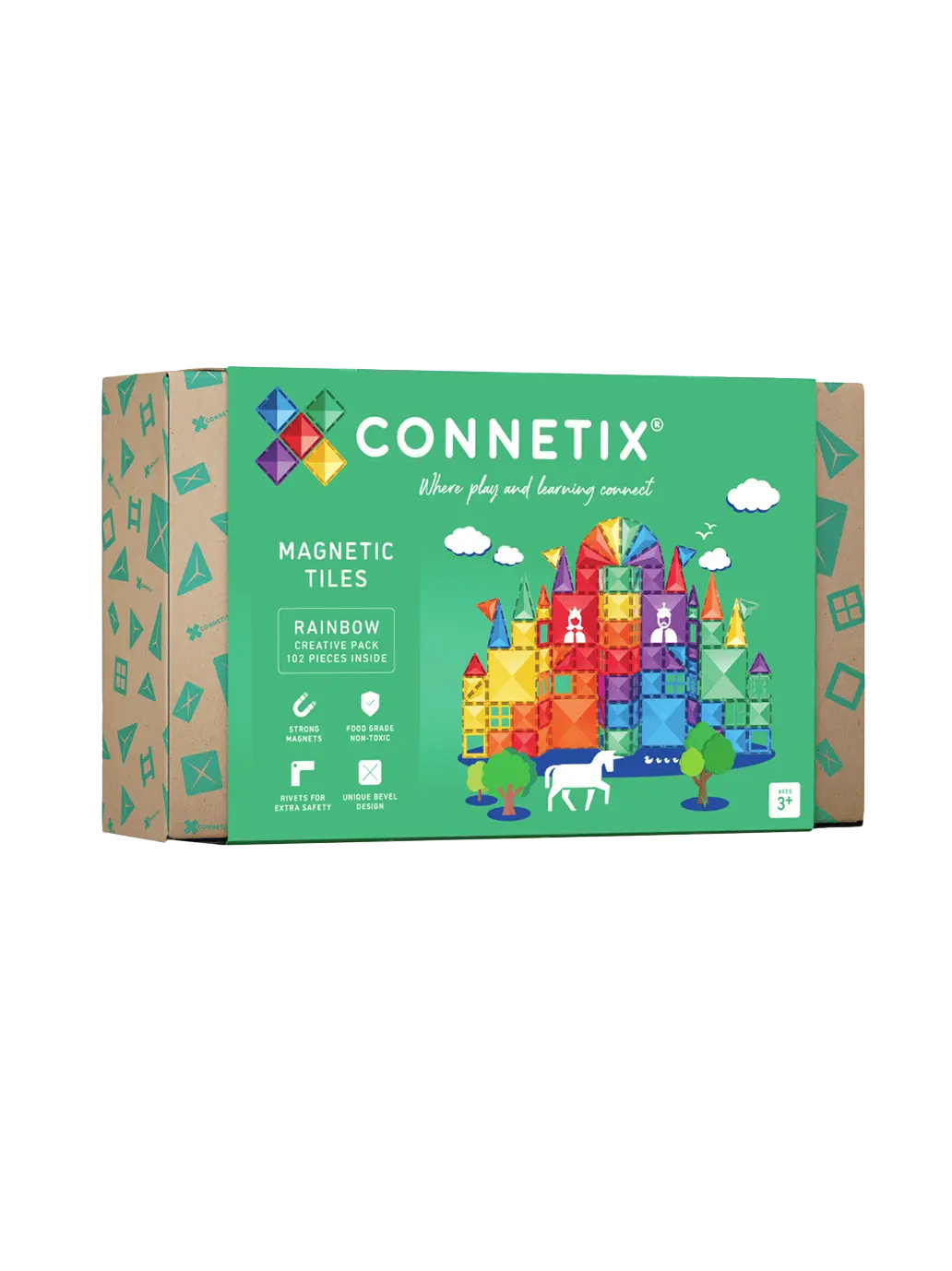 Klocki magnetyczne Rainbow Creative Pack Connetix BEBE Concept 