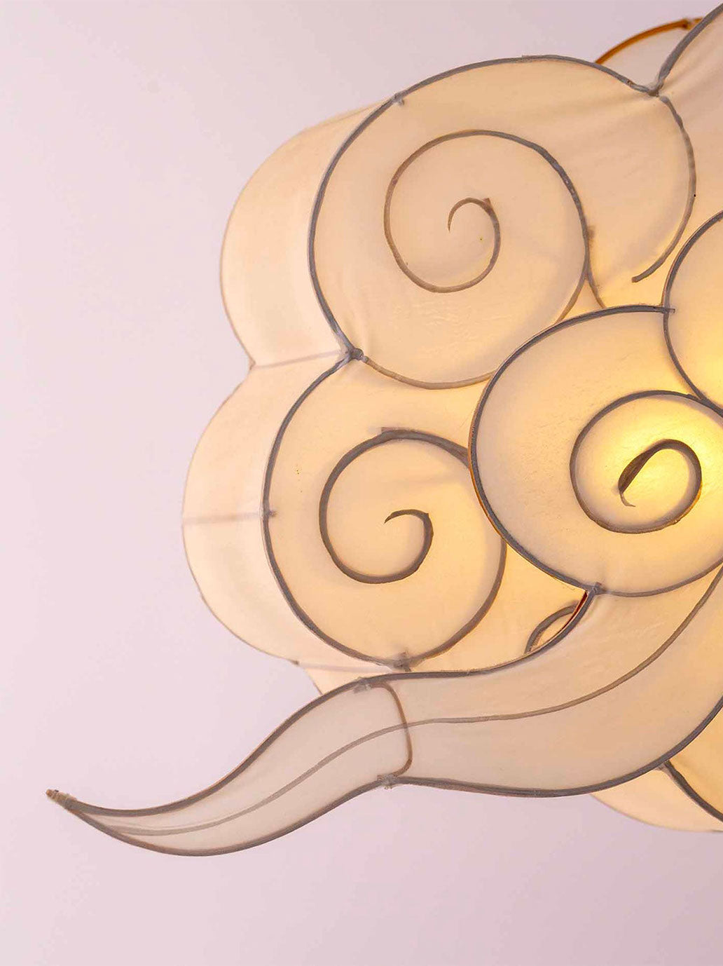 Ręcznie malowany lampion z jedwabiu Chmura Petit Pan BEBE Concept 