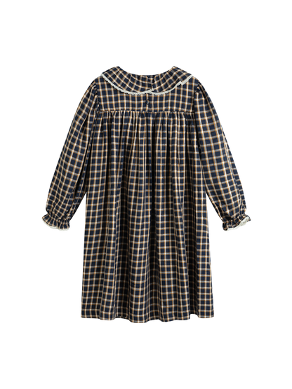 Sukienka Sophie Dress Blue Check Lurex C'era una volta BEBE Concept 