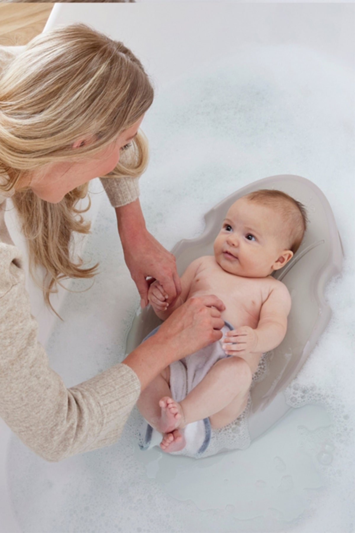 Babybadestuhl TAUPE