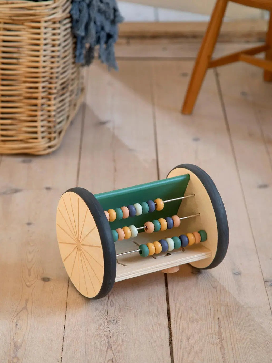 Drewniana zabawka edukacyjna Activity Roller Sebra BEBE Concept 