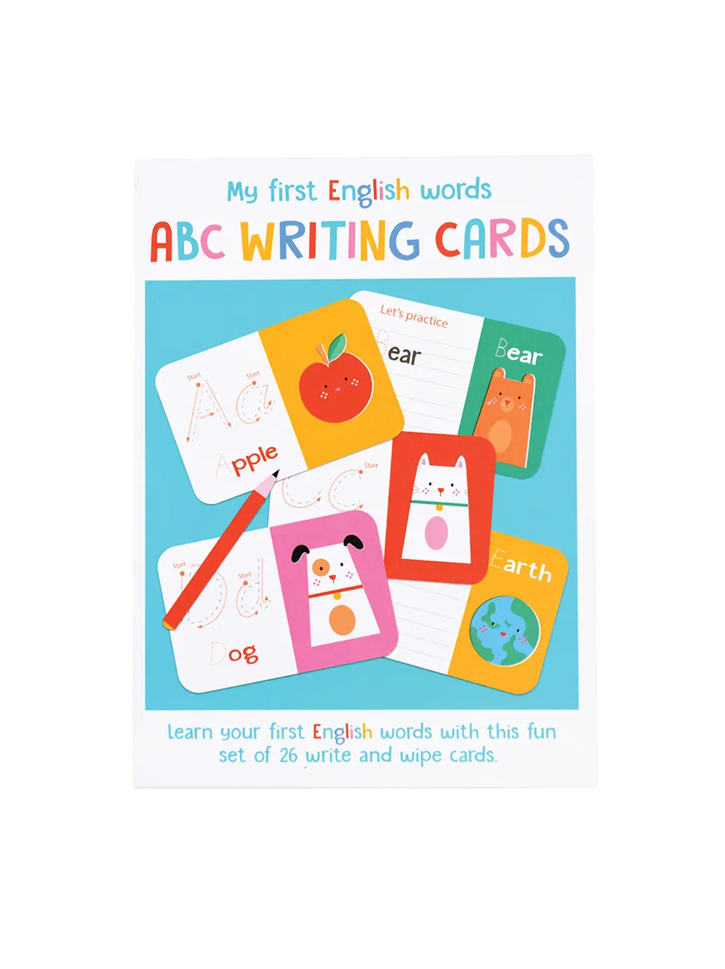 Karty do nauki angielskiego ABC Writing cards Rex London BEBE Concept 
