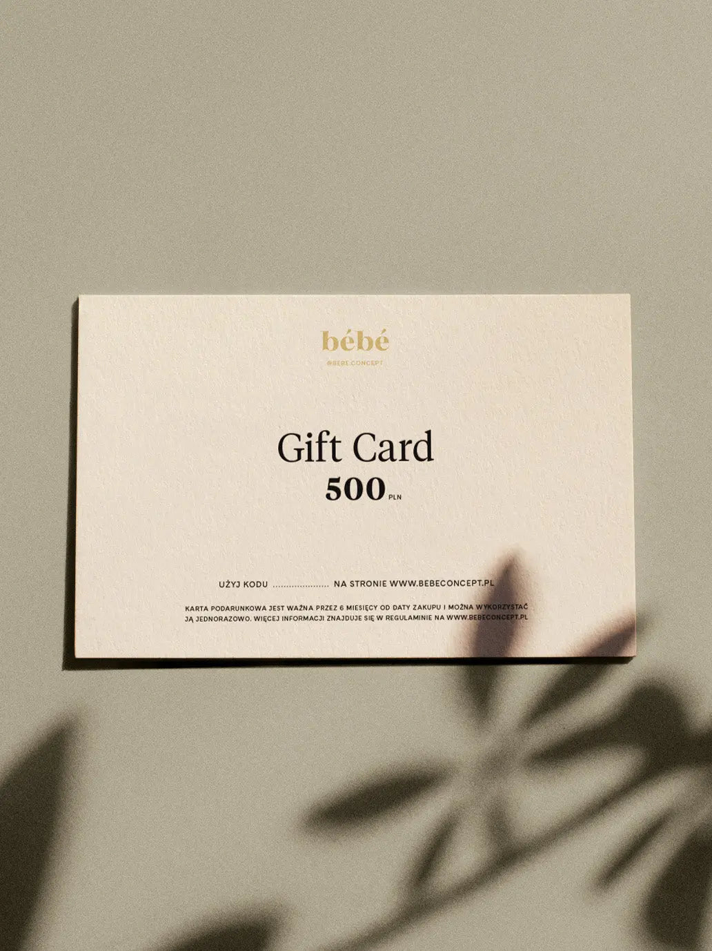 karta podarunkowa BÉBÉ Concept BEBE Concept 
