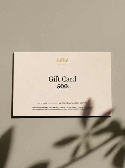 karta podarunkowa BÉBÉ Concept BEBE Concept 