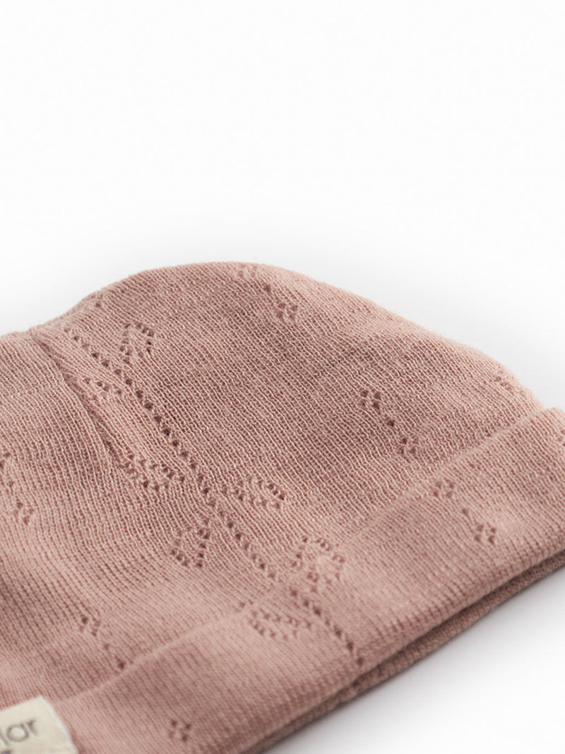 Czapeczka niemowlęca z merino Aiko Pointelle MarMar Copenhagen BEBE Concept 