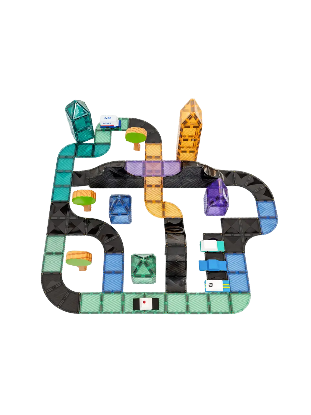 Klocki magnetyczne drogi Ramps & Intersections Pack Connetix BEBE Concept 