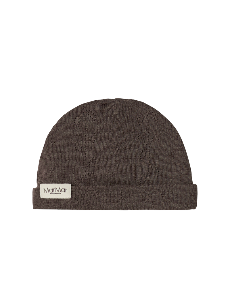 Czapeczka niemowlęca z merino Aiko Pointelle MarMar Copenhagen BEBE Concept 