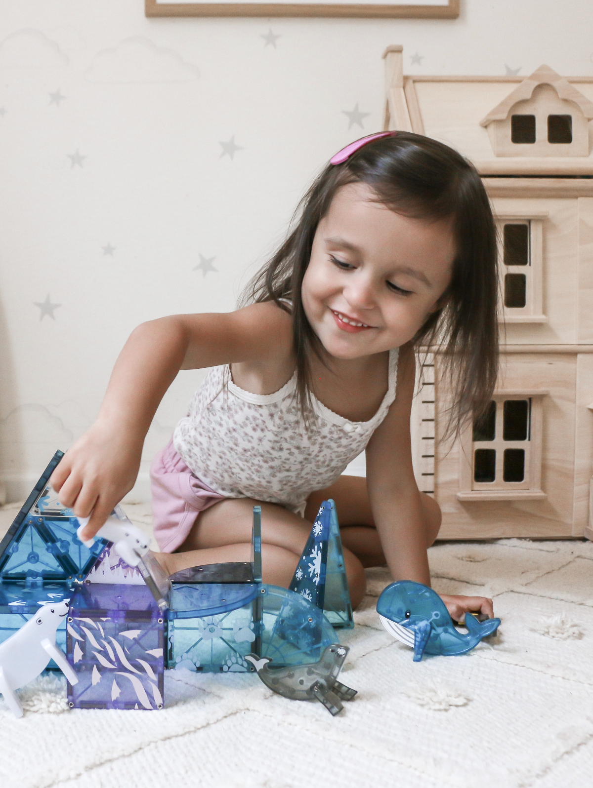 Klocki magnetyczne Arctic Animals 25 el. Magna-Tiles BEBE Concept 