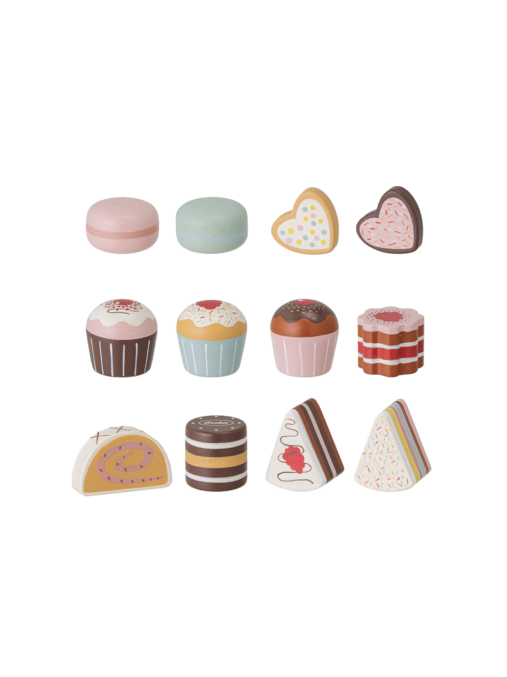 Drewniany zestaw z paterą i ciastkami Bloomingville BEBE Concept 