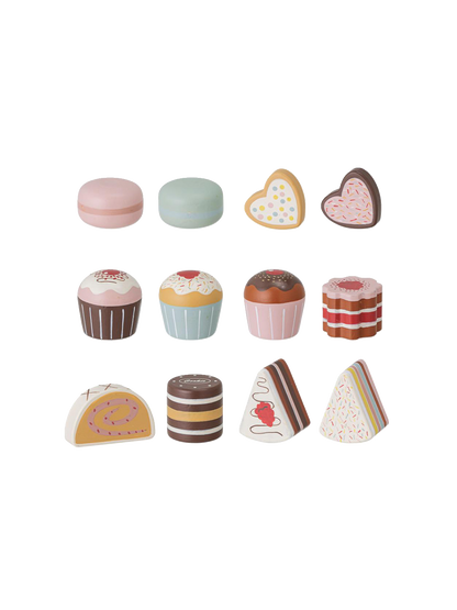 Drewniany zestaw z paterą i ciastkami Bloomingville BEBE Concept 