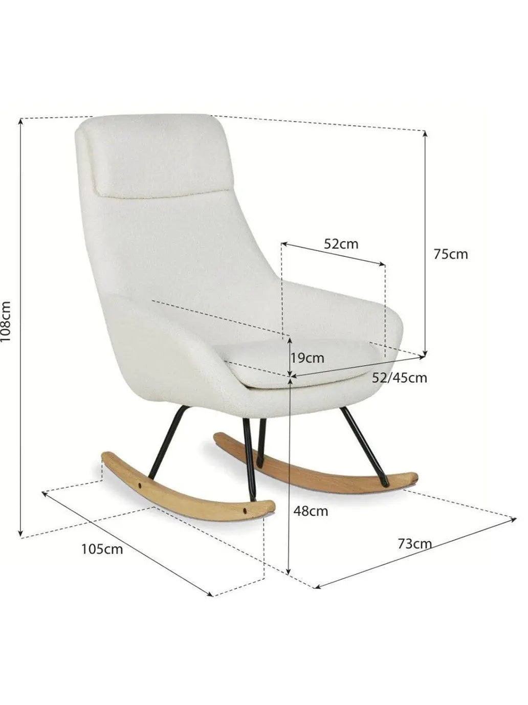 Fotel bujany Nordic Quax BEBE Concept 
