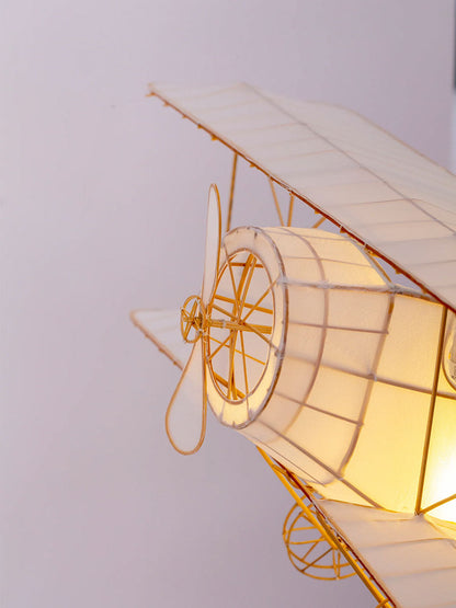 Ręcznie malowany lampion z jedwabiu Samolot Petit Pan BEBE Concept 