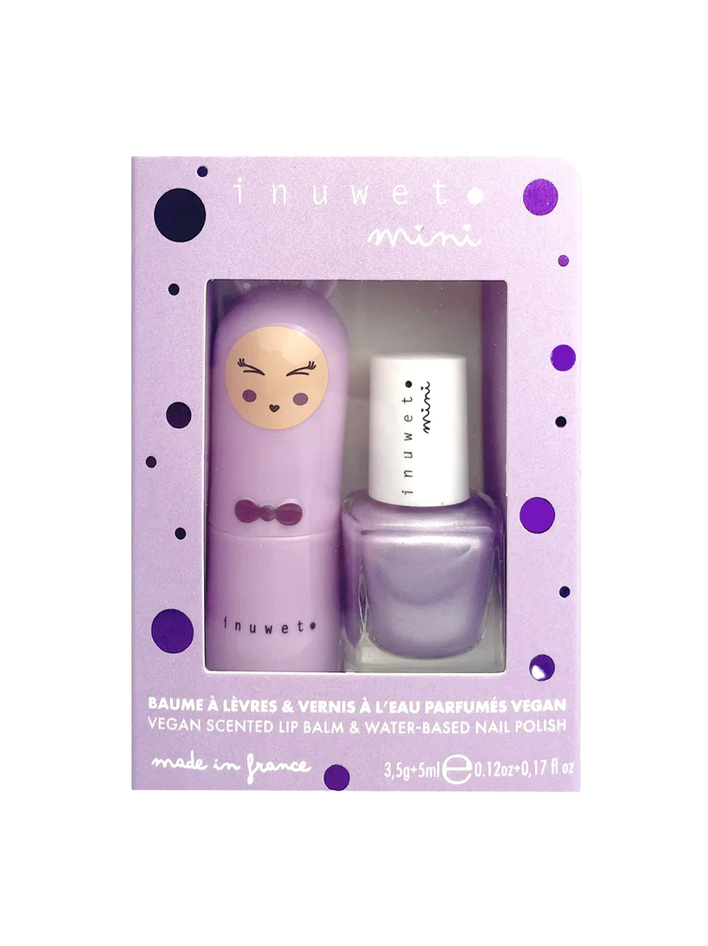 Zestaw dla dzieci Duo balsam do ust + lakier Inuwet BEBE Concept 