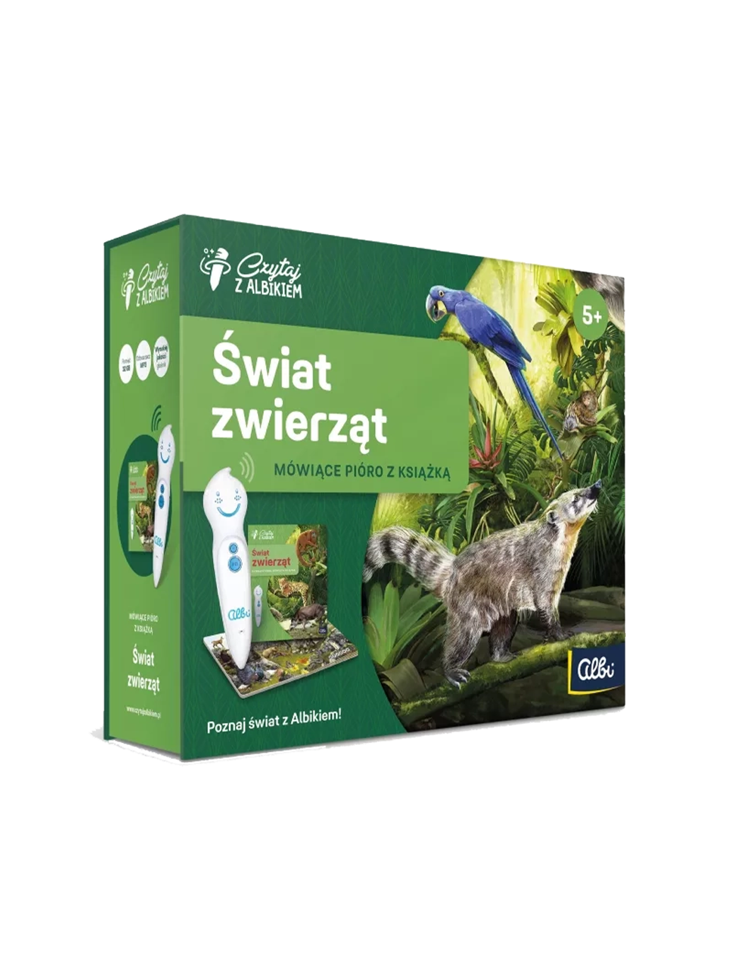 Świat zwierząt. Zestaw książka z piórem Albi BEBE Concept 