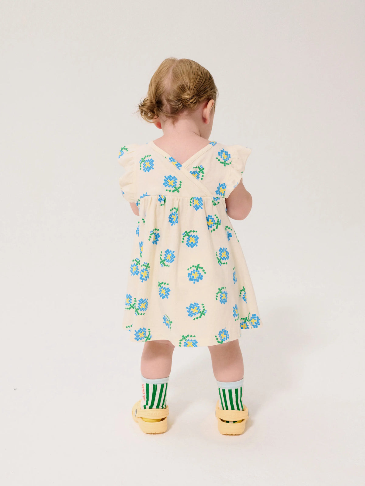Sukienka Pixel Flowers all over ruffled dress Bobo Choses BEBE Concept 