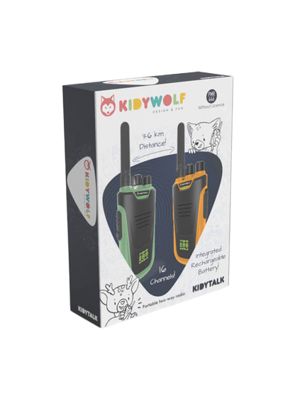 Zestaw krótkofalówek Kidytalk walkie talkie Kidywolf BEBE Concept 