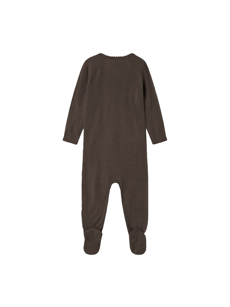 Śpioszki niemowlęce merino Rubetta Pointelle MarMar Copenhagen BEBE Concept 