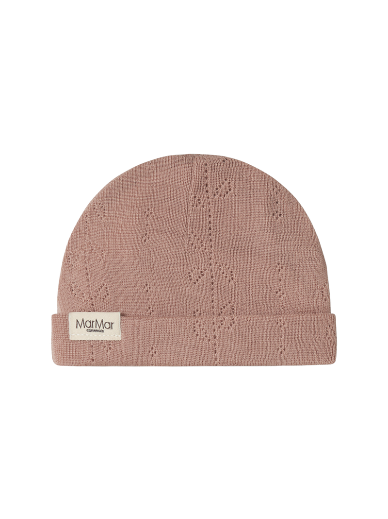 Czapeczka niemowlęca z merino Aiko Pointelle MarMar Copenhagen BEBE Concept 