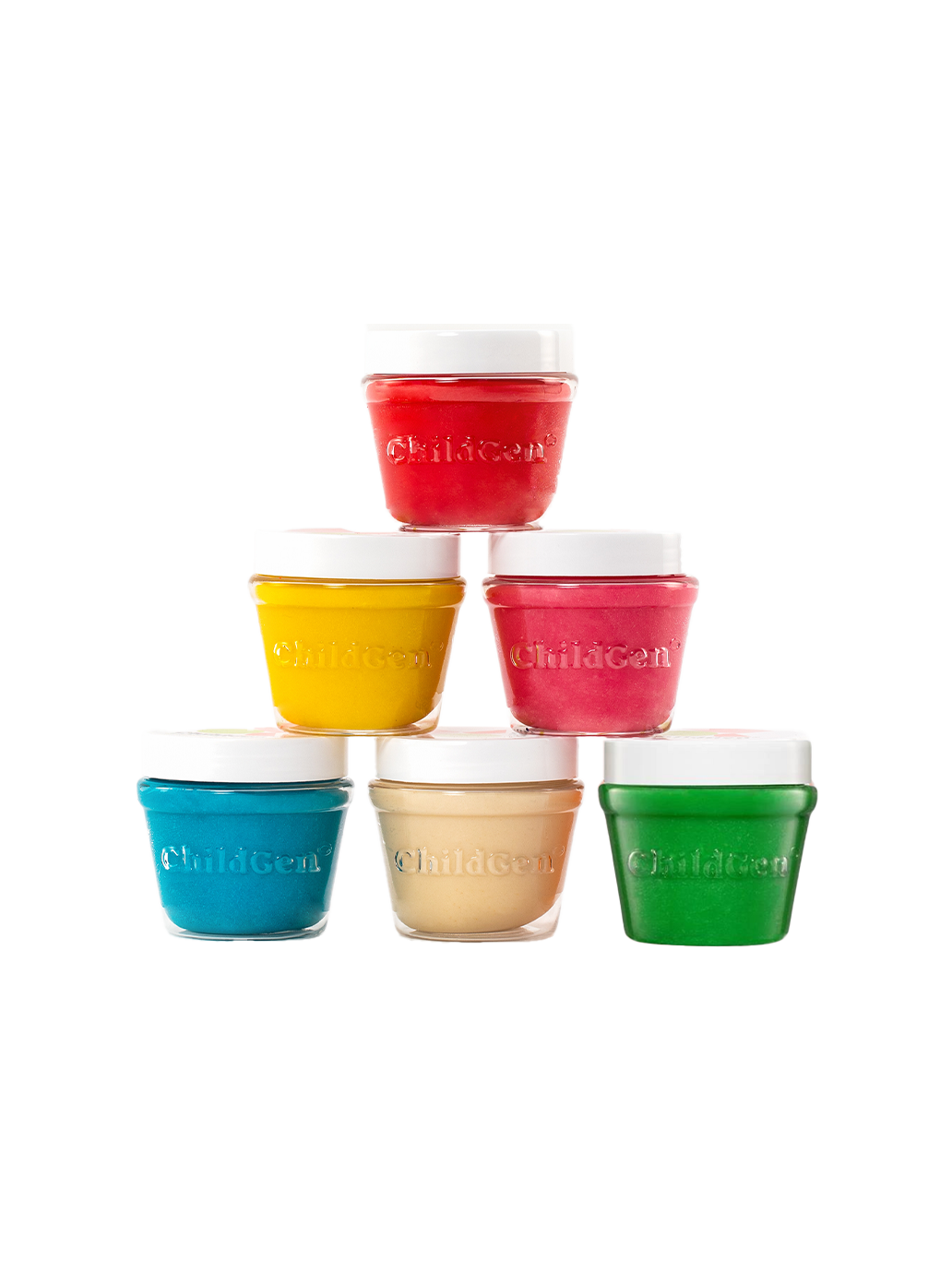 Naturalna ciastolina w słoiczkach 6 kolorów ChildGen BEBE Concept 