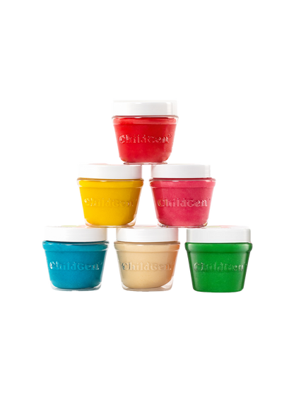Naturalna ciastolina w słoiczkach 6 kolorów ChildGen BEBE Concept 