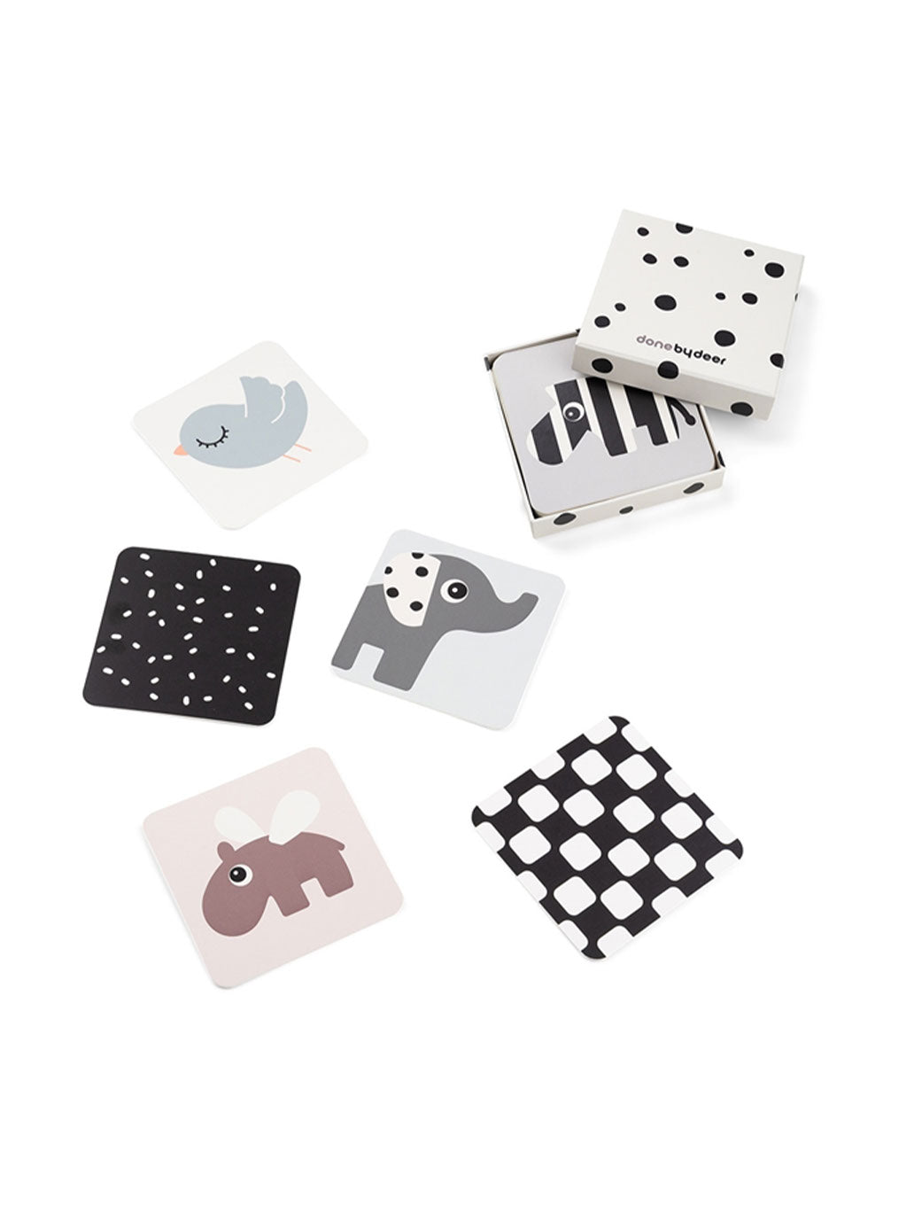 Karty kontrastowe dla niemowlaka 10 szt Done by Deer BEBE Concept 