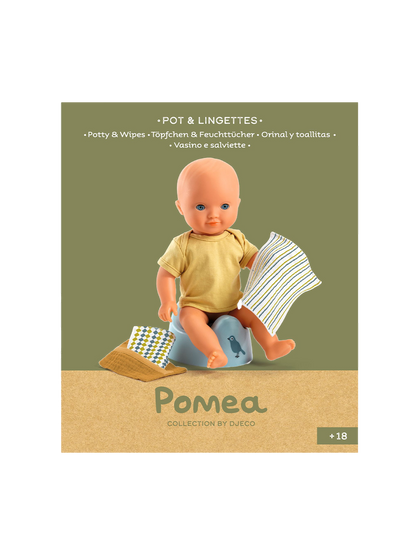 Nocnik z akcesoriami dla lalki Pomea Djeco BEBE Concept 