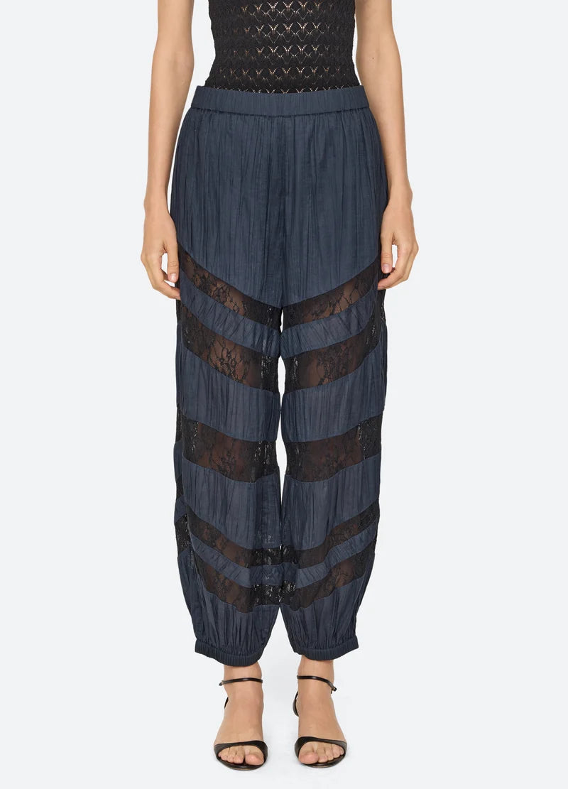 Margaret Solid Balloon Pants BLUE