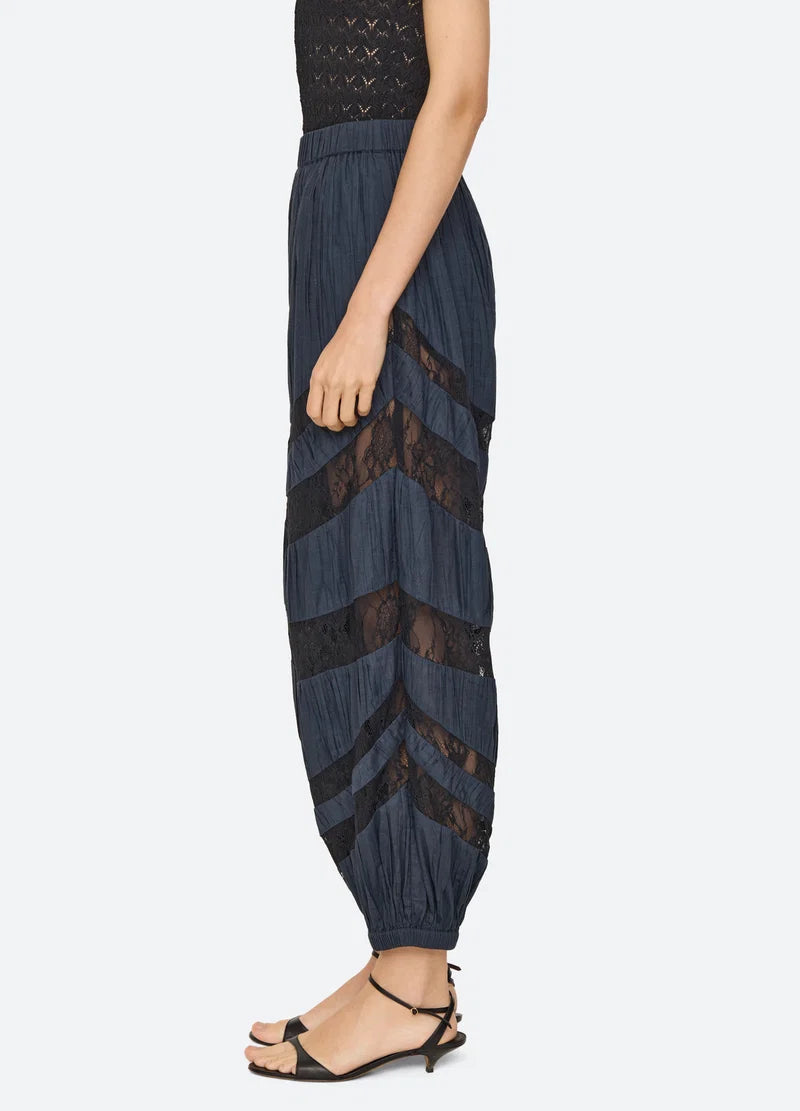 Margaret Solid Balloon Pants BLUE