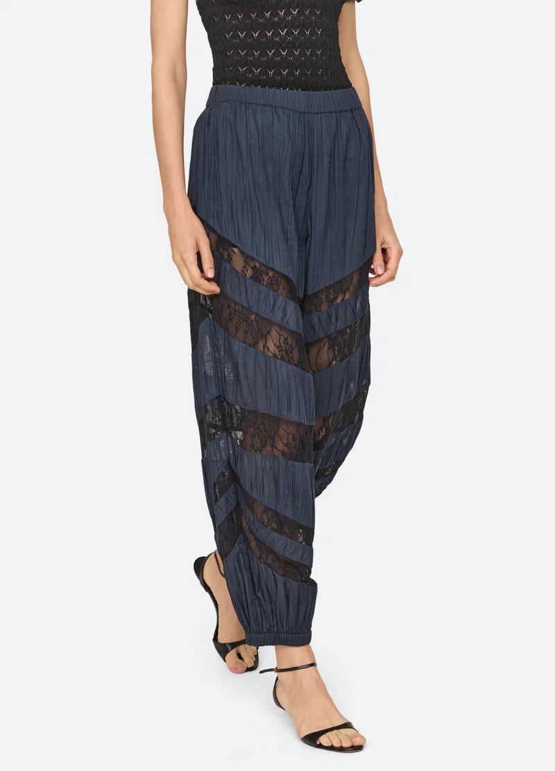 Margaret Solid Balloon Pants BLUE