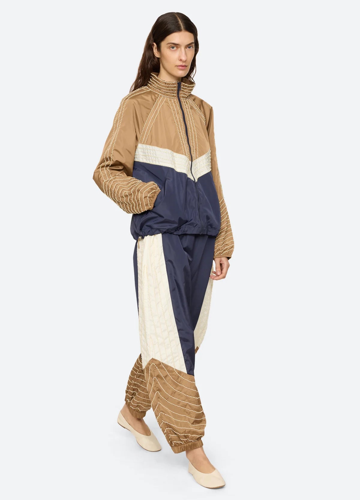 Quinn Embroidered Beaded Jogger