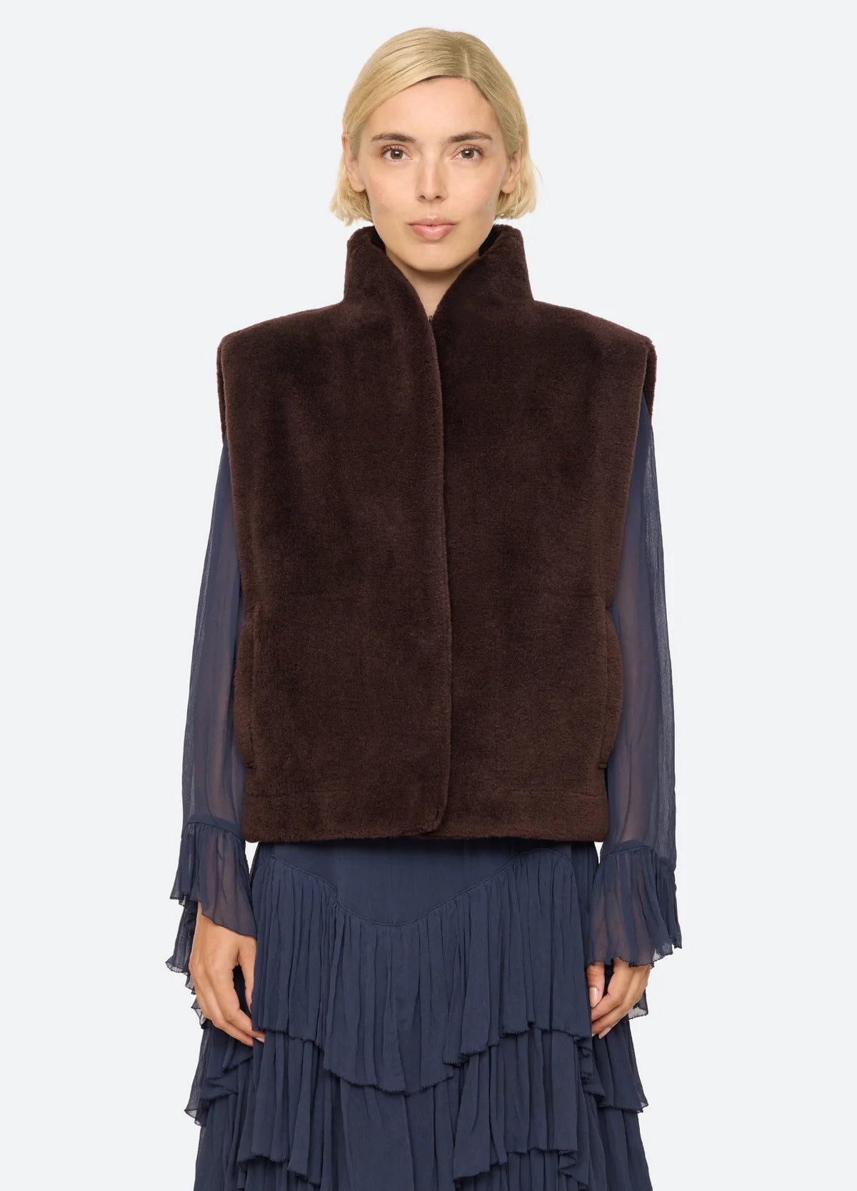 Annie Reversible Vest BROWN