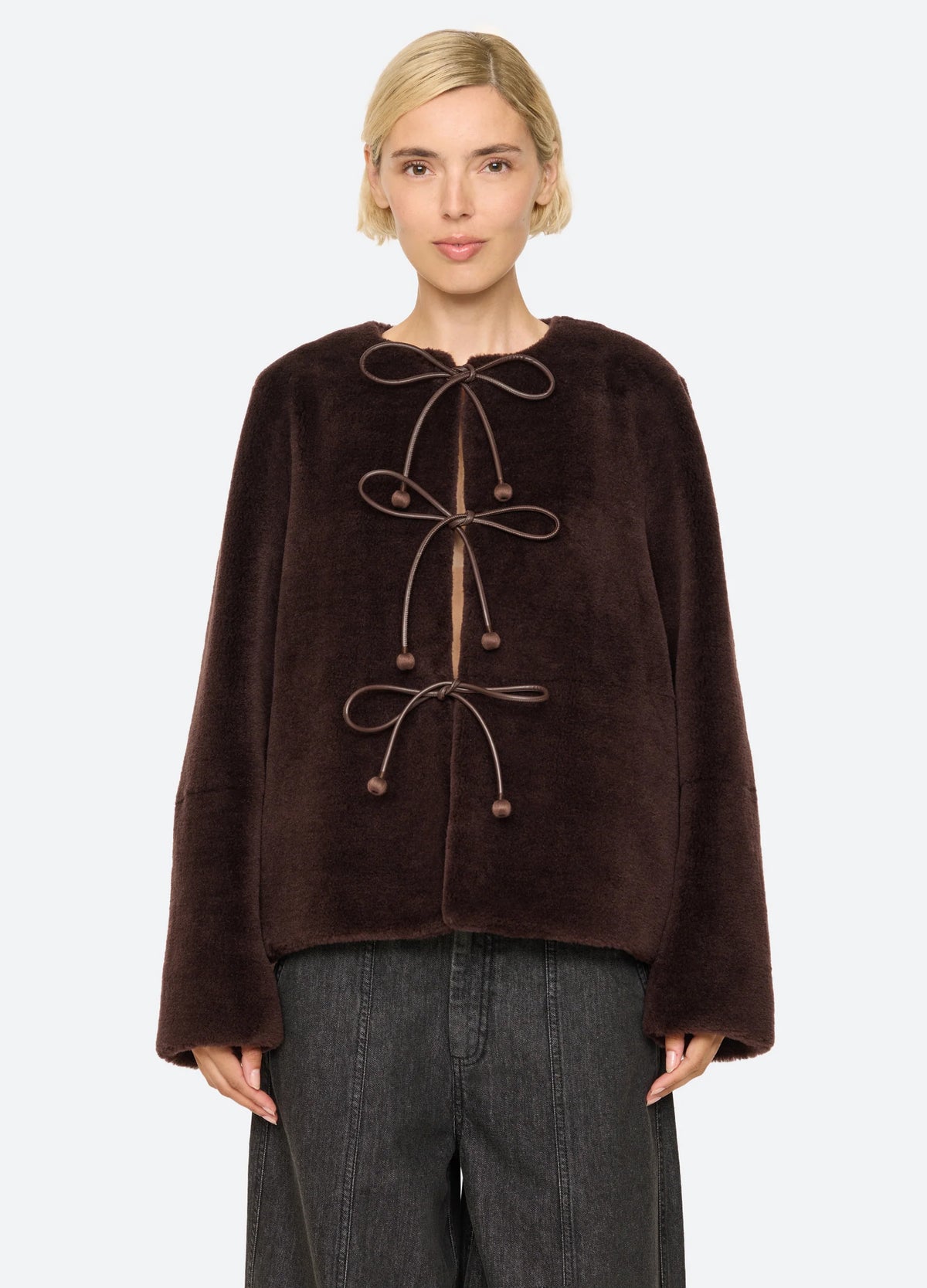 Annie Long Sleeve Jacket BROWN