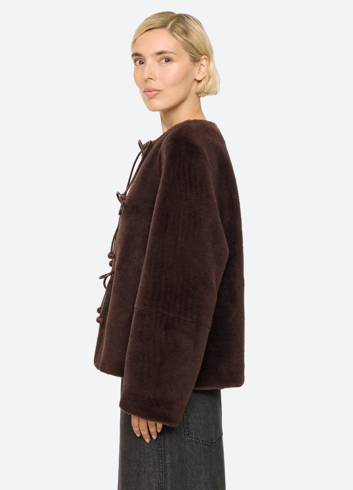 Annie Long Sleeve Jacket BROWN
