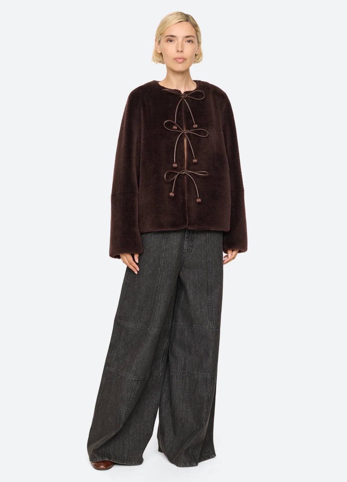 Annie Long Sleeve Jacket BROWN