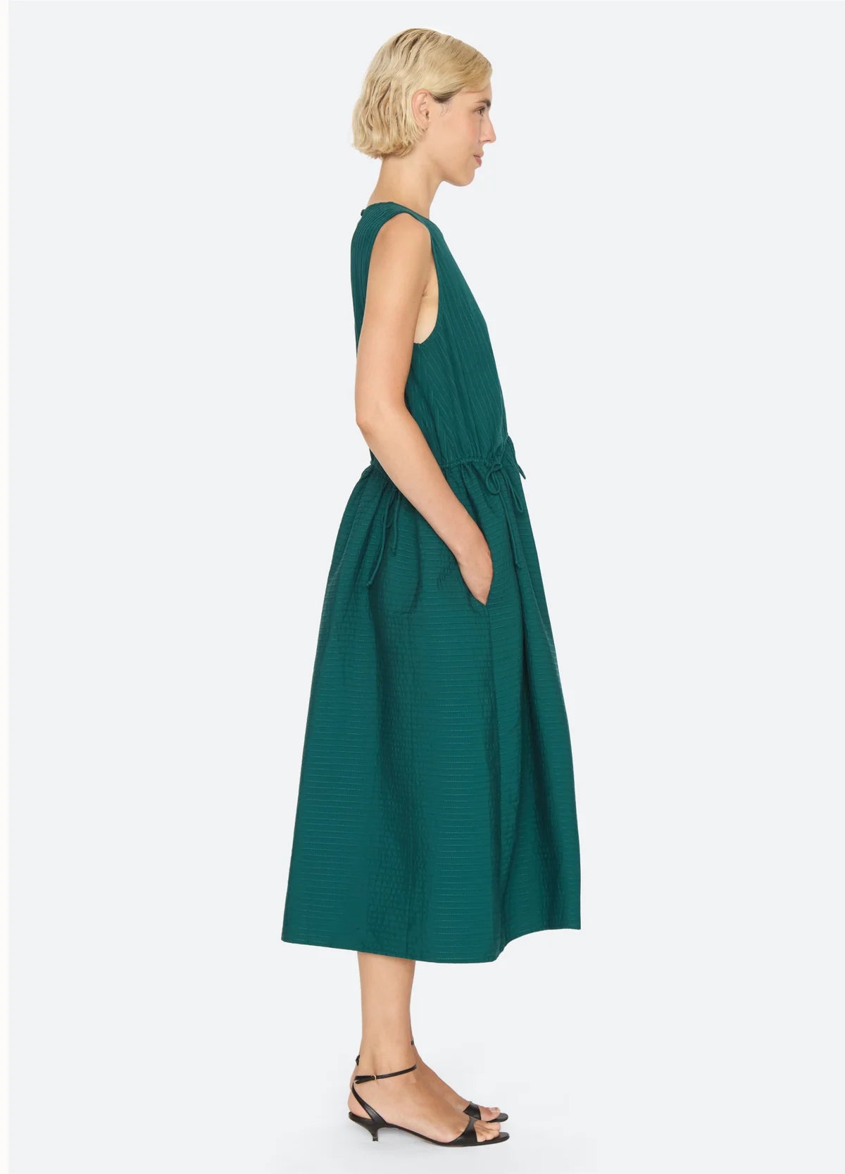 Roni Solid Sleeveless Dress TURQUOISE