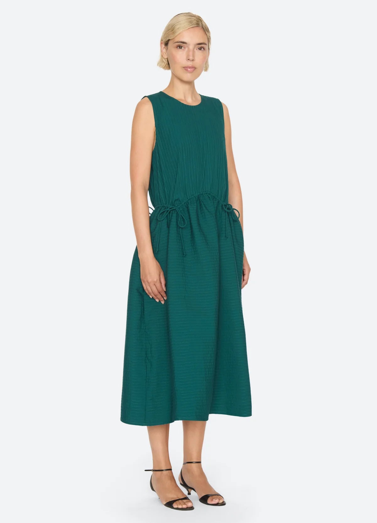 Roni Solid Sleeveless Dress TURQUOISE