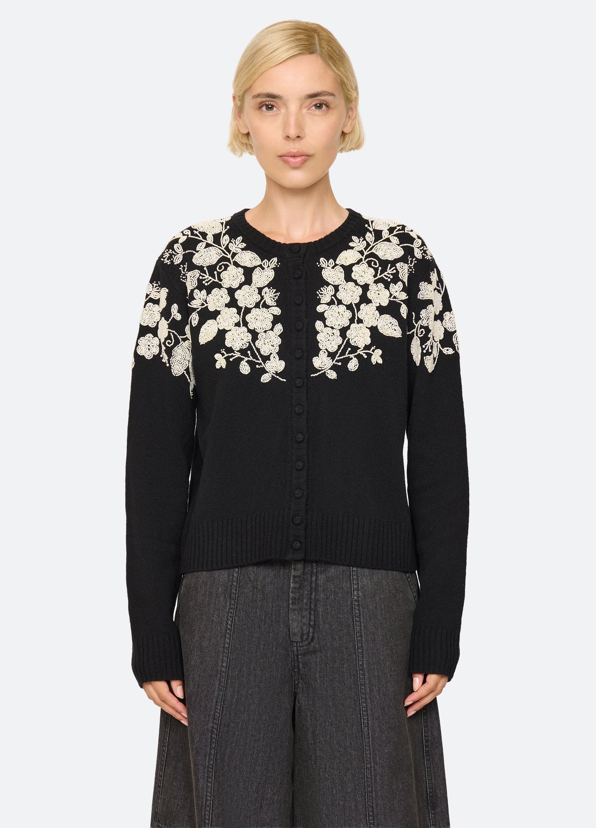 Shiloh Embroidered Long Sleeve Cardigan