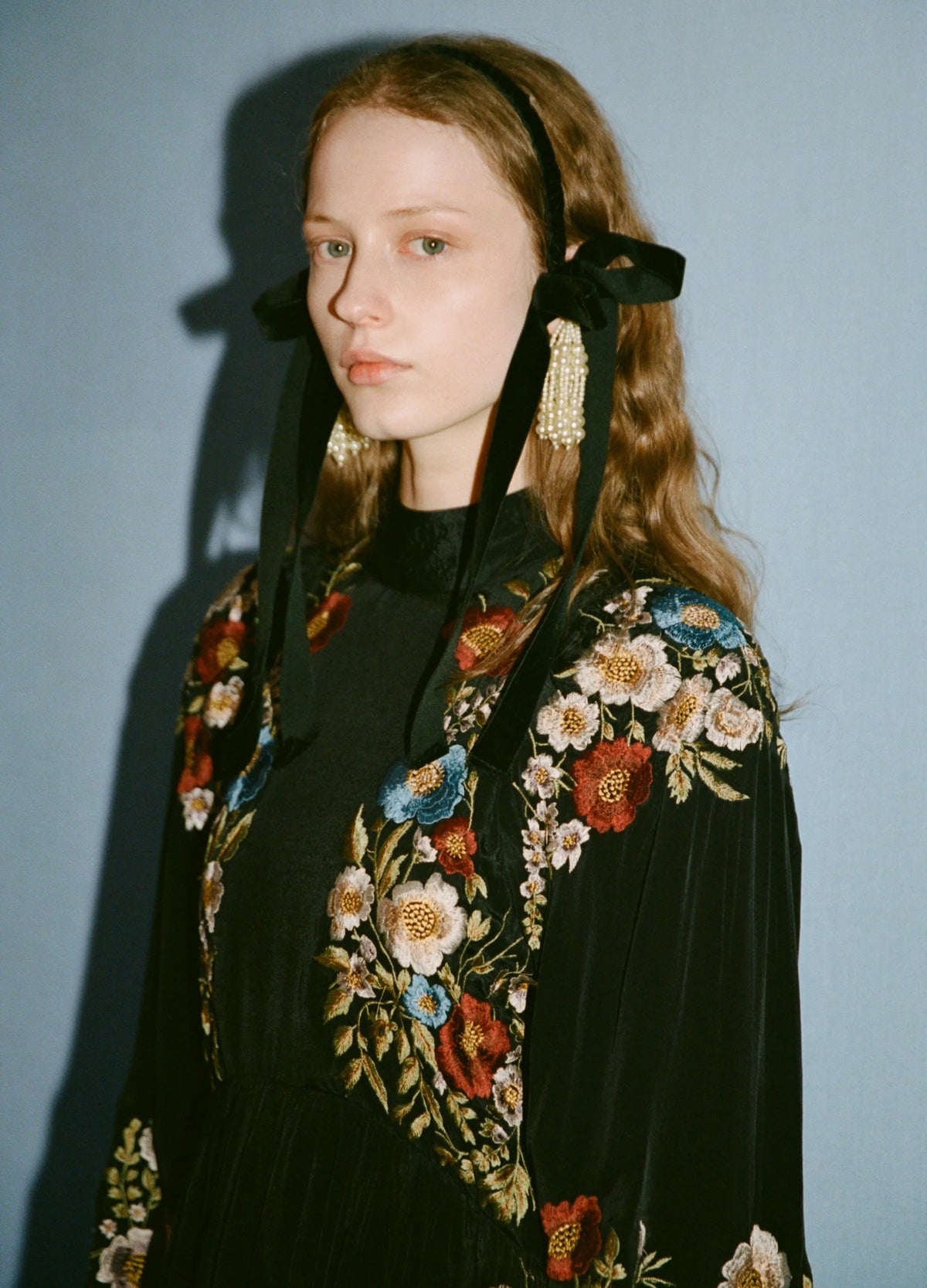 Shiloh Embroidered Hair Band BLACK