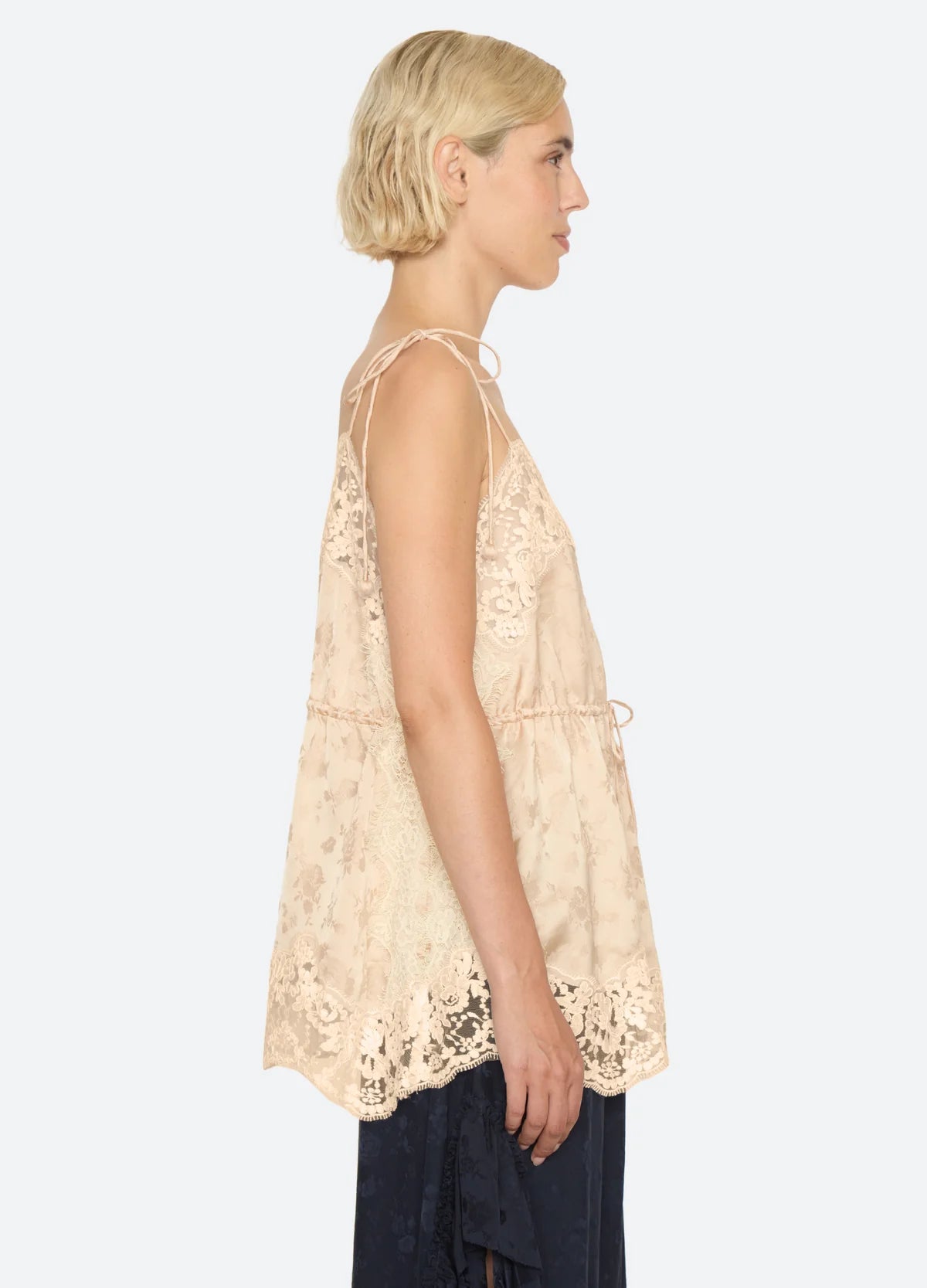 Shay Lace Tie Camisole NUDE