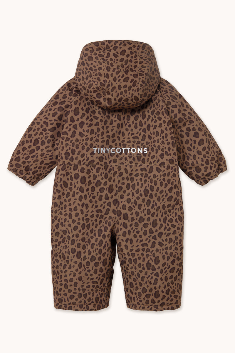 Costume intero da neve con stampa animalier