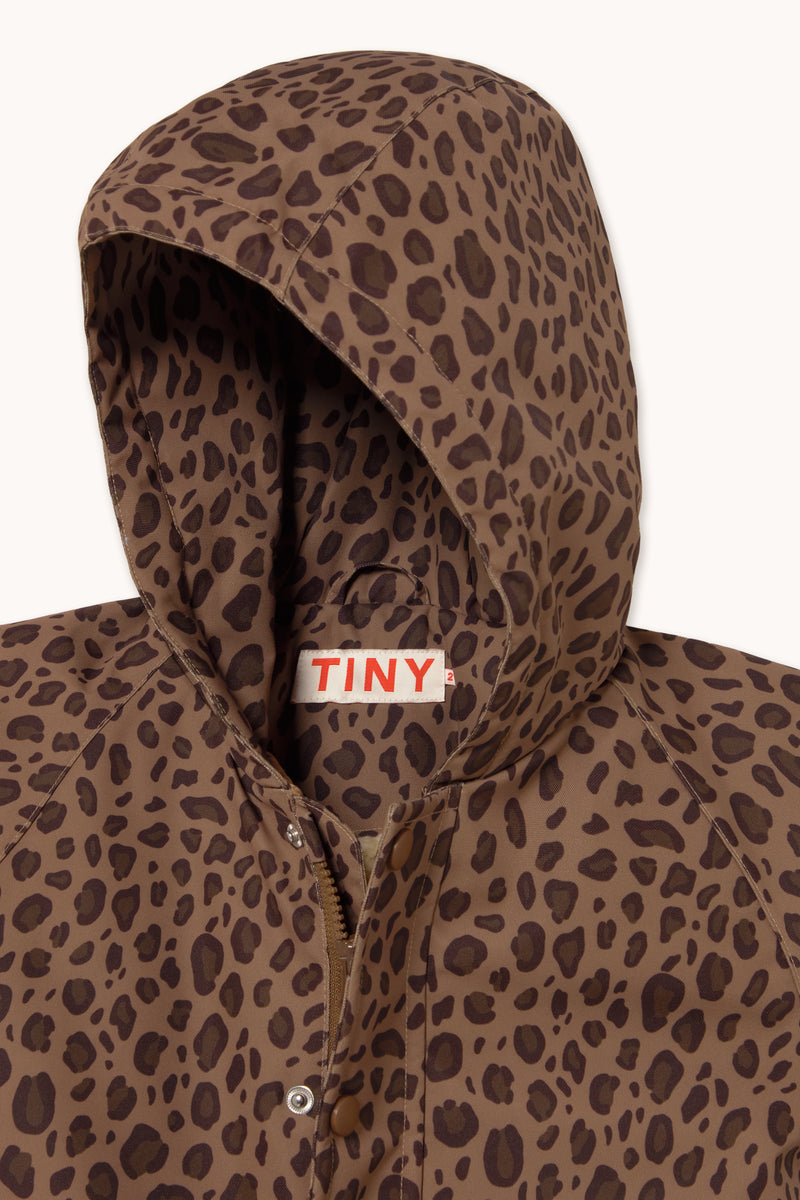 Costume intero da neve con stampa animalier