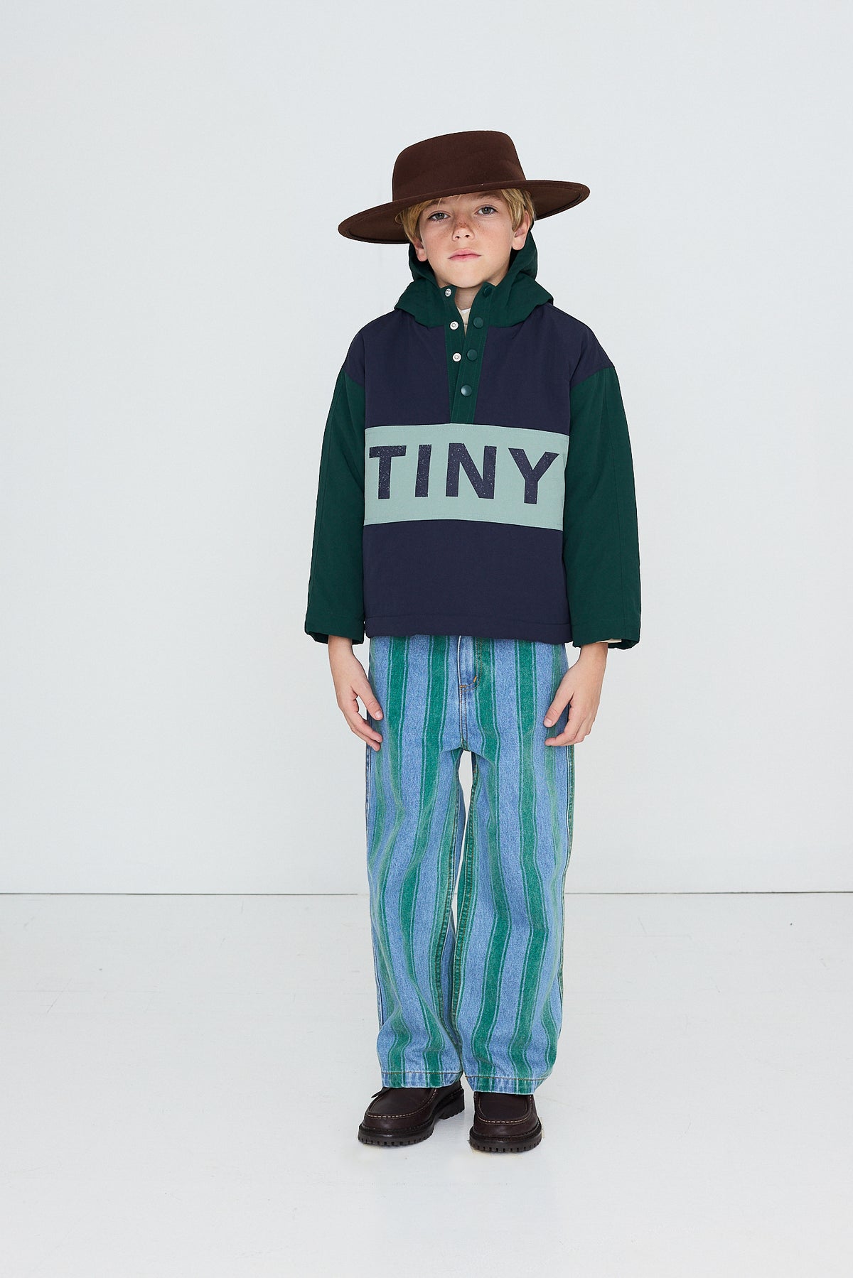Giacca in tessuto a blocchi di colore LIGHT NAVY
