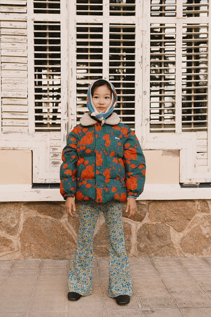 Roses Short Padded Jacket LIGHT NAVY