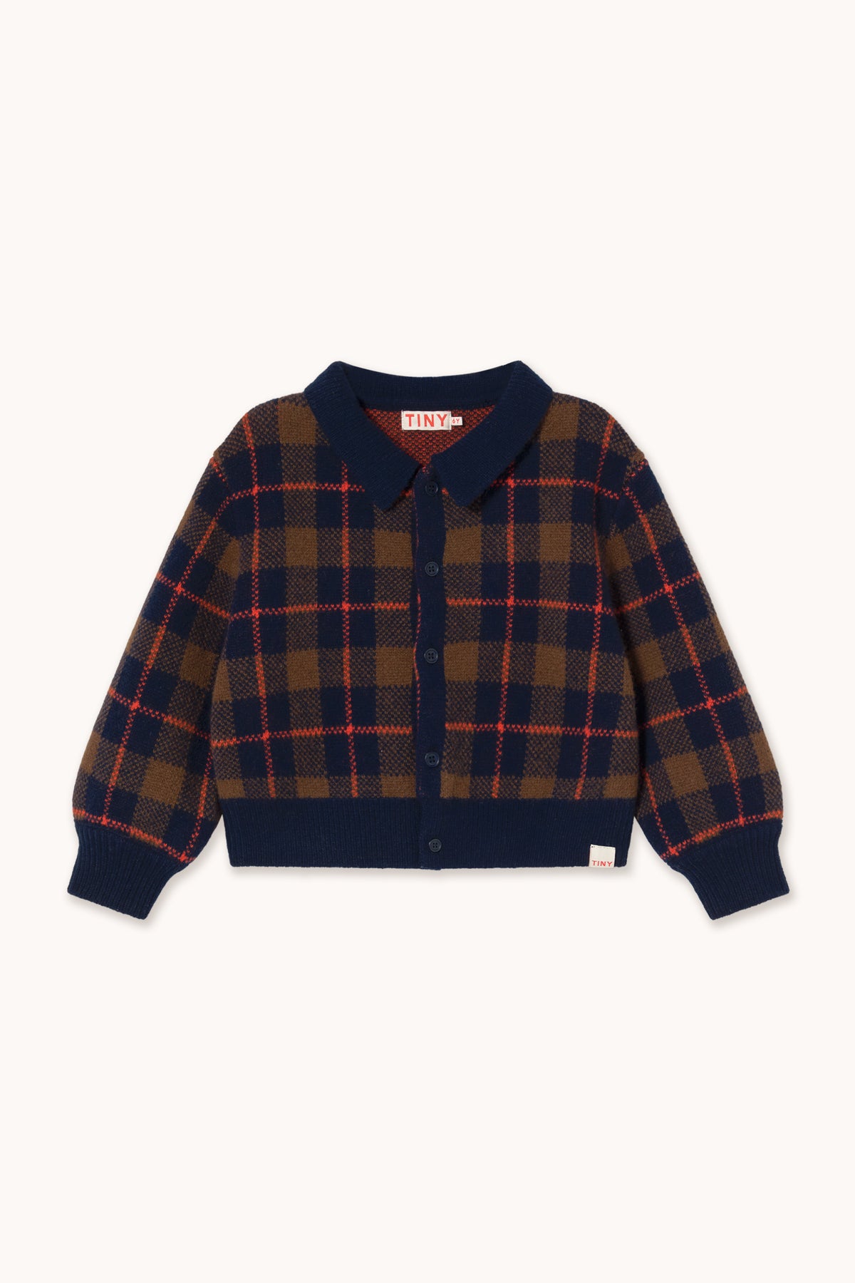 Cardigan a quadri LIGHT NAVY